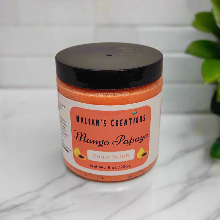 Mango Papaya Whipped Foaming Sugar Scrub - Halian's Creations LLC