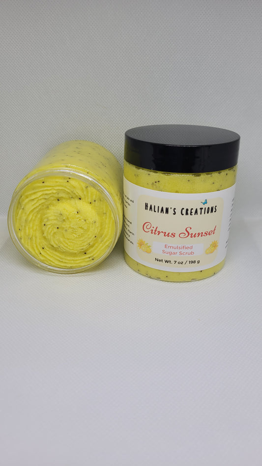 Citrus Sunset Emulsified Sugar Scrub - Halian's Creations LLC