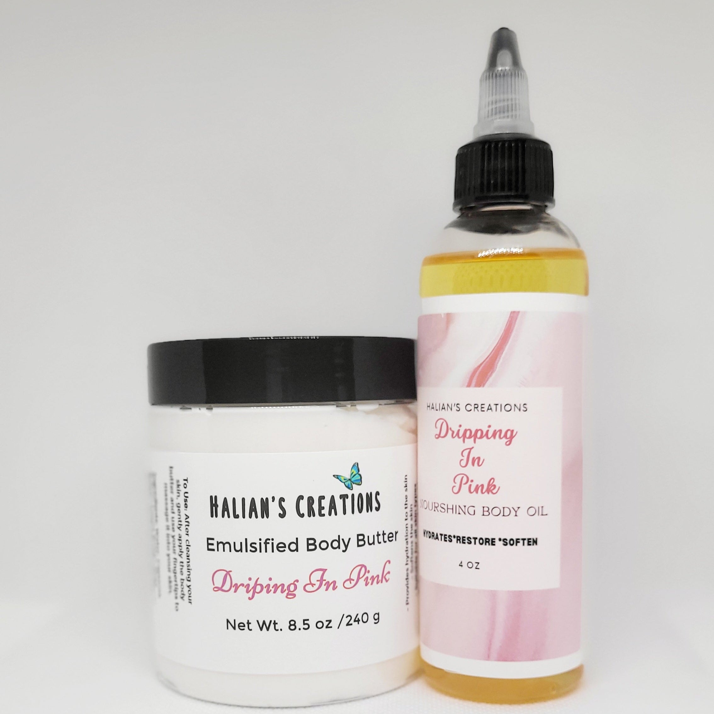 Dripping In Pink Bundle Set "A vibrant, effervescent blend of sun-ripened berries, sparkling citrus, and creamy vanilla—like a tropical breeze in a bottle." - Halian's Creations LLC