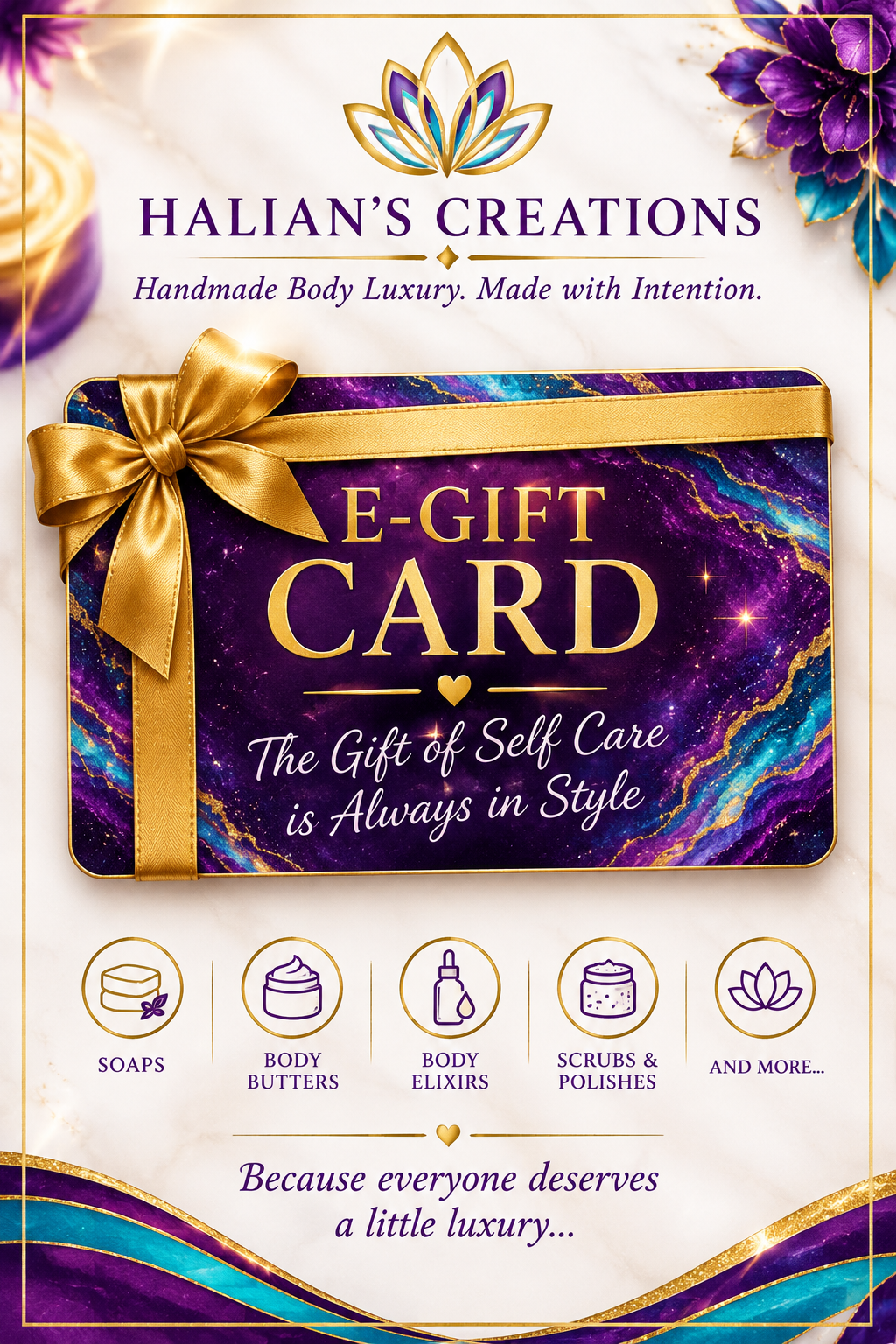 Halian’s Creations E-Gift Cards - Halian's Creations LLC