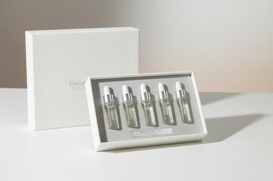 Perfume Oil Discovery Set – 5 × 5 ml Glass Droppers