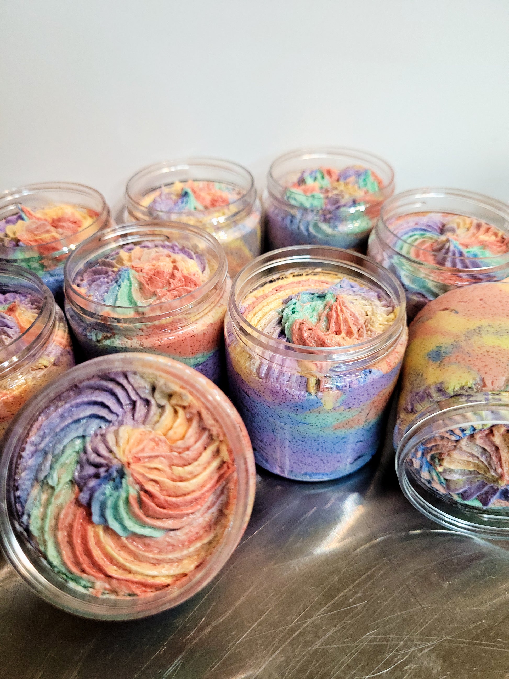 Rainbow Swirl Whipped Sugar Scrub - Halian's Creations LLC